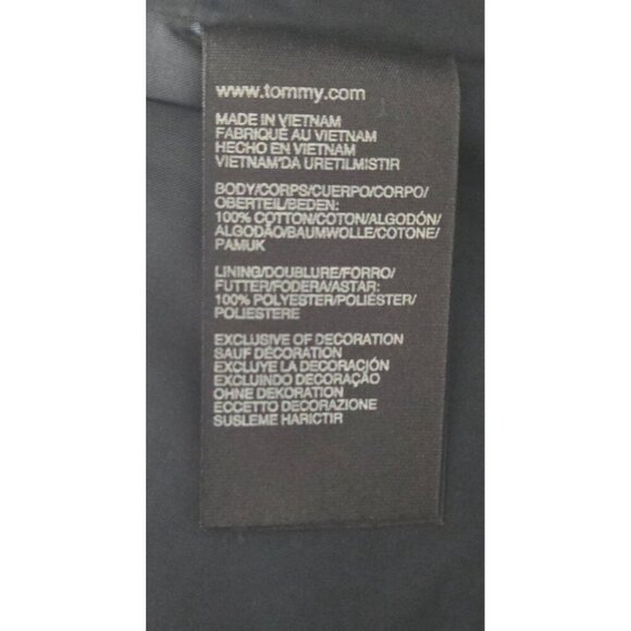 Tommy Hilfiger Women's Navy Blue Utility Zip Snap Coated Rain Jacket size XL - Picture 7 of 9